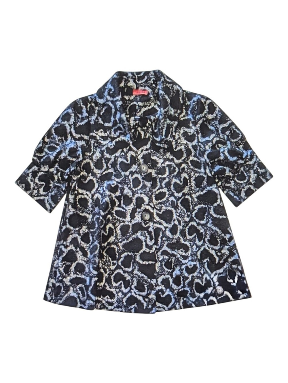 Saint Gil Paris Blazer Swing Coat Puff Sleeves